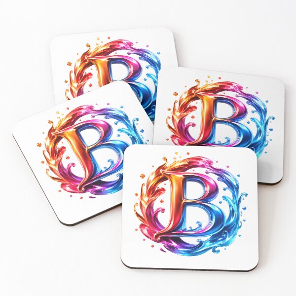 Item preview, AquaFlare Chromaflow Letter B designed and sold by BlissBlvdShop.