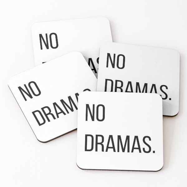 Item preview, No Dramas. | Minimalist Typography Quote T-Shirt designed and sold by OveloStudios.