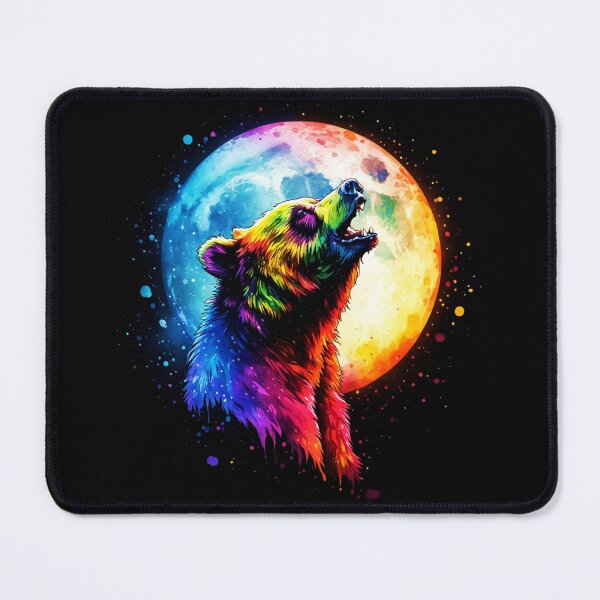 Item preview, Moonstruck Bear Colorful Watercolor designed and sold by AurossaDesign.