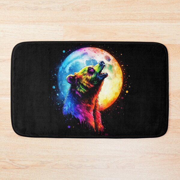 Item preview, Moonstruck Bear Colorful Watercolor designed and sold by AurossaDesign.