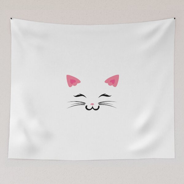 Item preview, Floating cat face designed and sold by Eiwaprints.