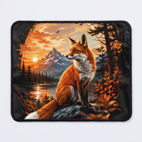 Item preview, A fox in nature, fox with forest and sun designed and sold by PICT  T MOSB.