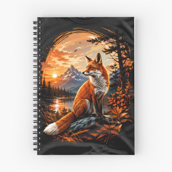 Item preview, A fox in nature, fox with forest and sun designed and sold by PICT  T MOSB.