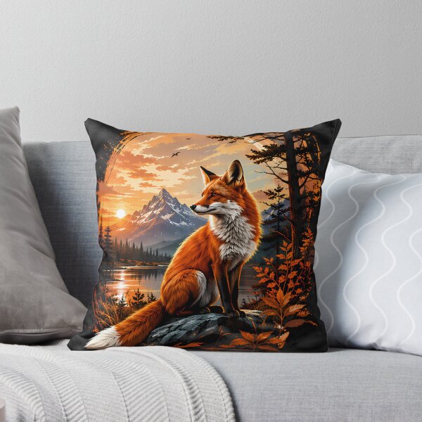 Item preview, A fox in nature, fox with forest and sun designed and sold by PICT  T MOSB.