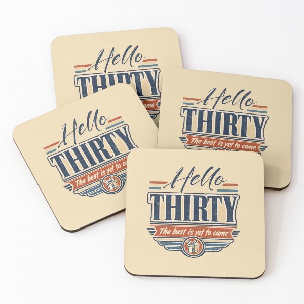 Item preview, 30th Birthday Gift Hello Thirty. A perfect gift to celebrate your thirtieth birthday with style. Vintage style  designed and sold by illeN-Art-World.