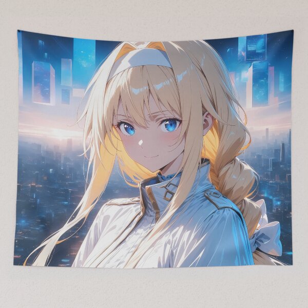 Item preview, Alice Zuberg Sword Art Online Future City Blue Light designed and sold by MartyHinson.