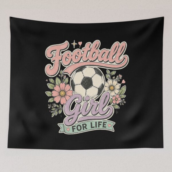 Item preview, Football Girl for Life Floral Soccer Lover Vintage Design designed and sold by ArthUpscale.