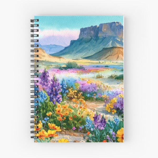 Item preview, Blooming Wildflowers | Southwestern Watercolor Landscape designed and sold by MargaretWiktor.