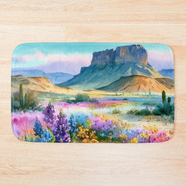 Item preview, Blooming Wildflowers | Southwestern Watercolor Landscape designed and sold by MargaretWiktor.
