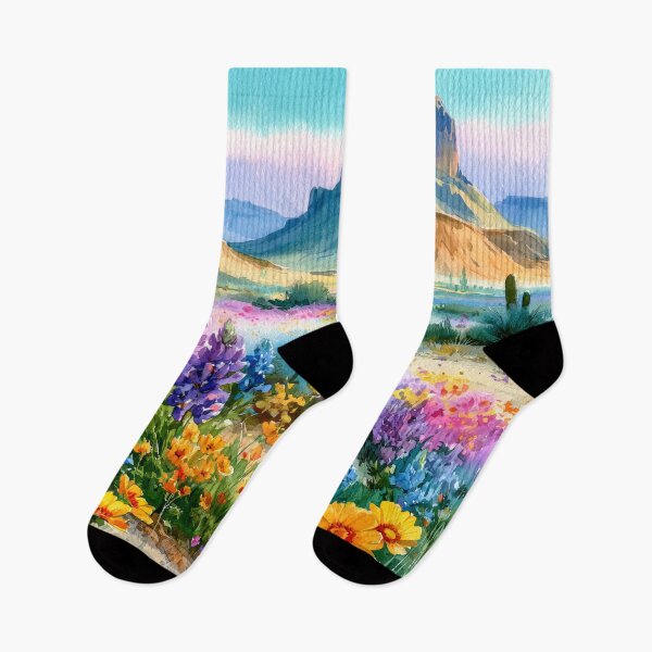 Item preview, Blooming Wildflowers | Southwestern Watercolor Landscape designed and sold by MargaretWiktor.