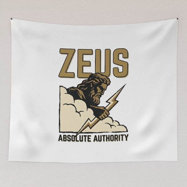 Item preview, Brutalist Zeus Absolute Authority Retro Greek Mythology Poster Art designed and sold by EKHOAISTORE.