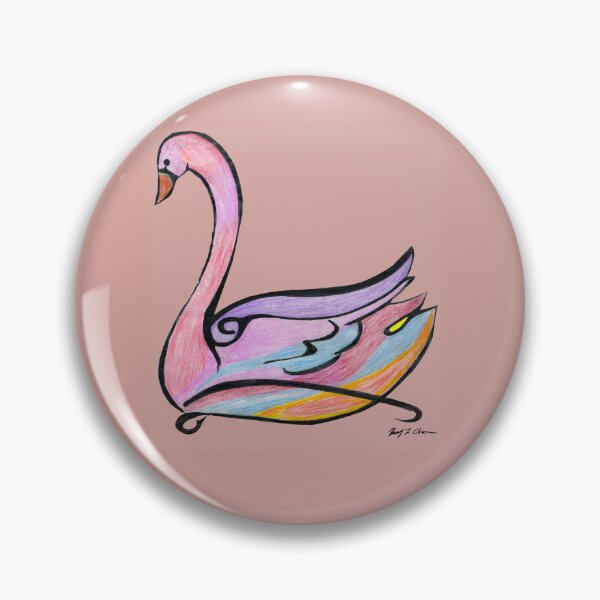 Item preview, Stylized Pink Swan designed and sold by Haxson37art.