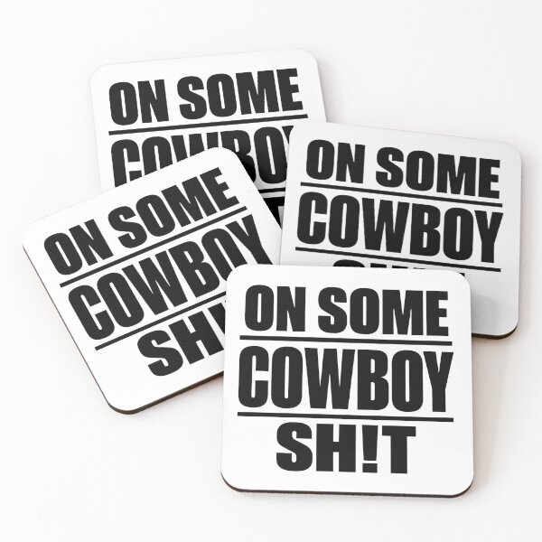 Item preview, On Some Cowboy Sh!t Bold Black Typography T-Shirt designed and sold by GiftLore Studio.