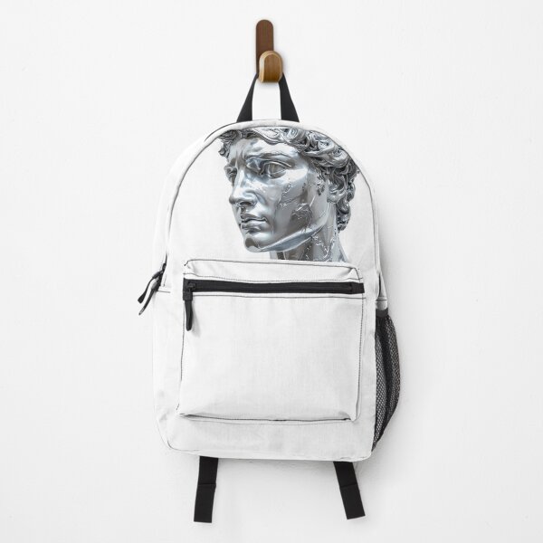 Item preview, Liquid Chrome Greek Bust Statue Illustration designed and sold by BetweenForms.