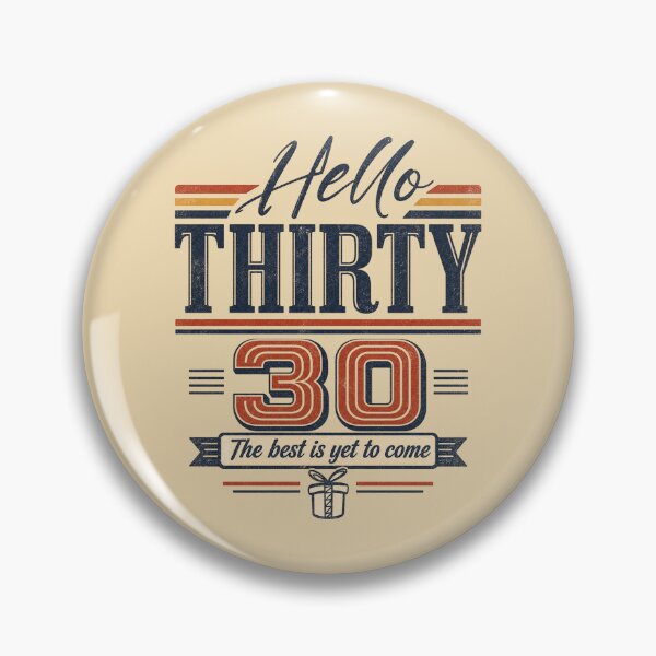 Item preview, Copy of 30th Birthday Gift Hello Thirty. A perfect gift to celebrate your thirtieth birthday with style. Vintage style  designed and sold by illeN-Art-World.
