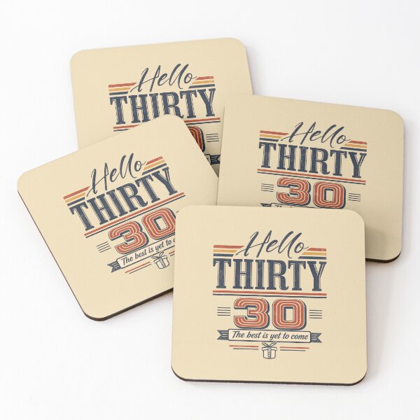 Item preview, Copy of 30th Birthday Gift Hello Thirty. A perfect gift to celebrate your thirtieth birthday with style. Vintage style  designed and sold by illeN-Art-World.