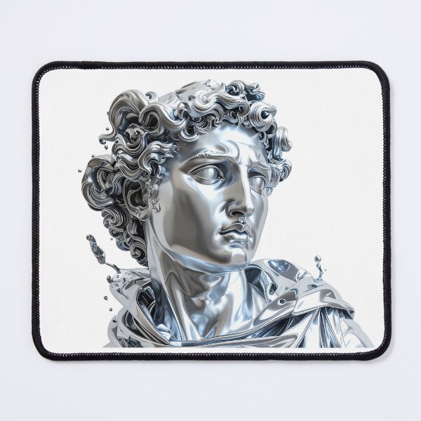 Item preview, Liquid Silver Greek Bust Chrome Statue designed and sold by BetweenForms.