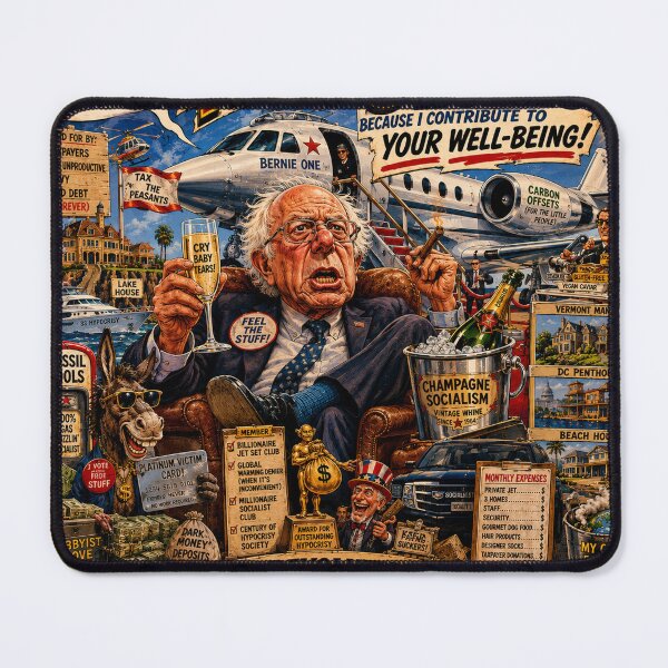 Item preview, Bernie Sanders, Multimillionaire, Good for him, not for you. designed and sold by LoudMouthArt.