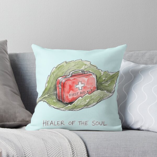 Item preview, Healer of the Soul - First Aid Kit Leaf Watercolor Art designed and sold by SoulPT.