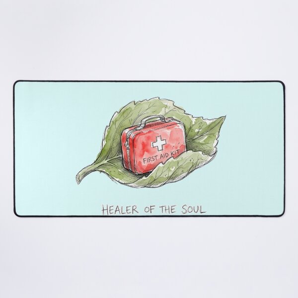 Item preview, Healer of the Soul - First Aid Kit Leaf Watercolor Art designed and sold by SoulPT.