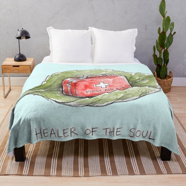 Item preview, Healer of the Soul - First Aid Kit Leaf Watercolor Art designed and sold by SoulPT.