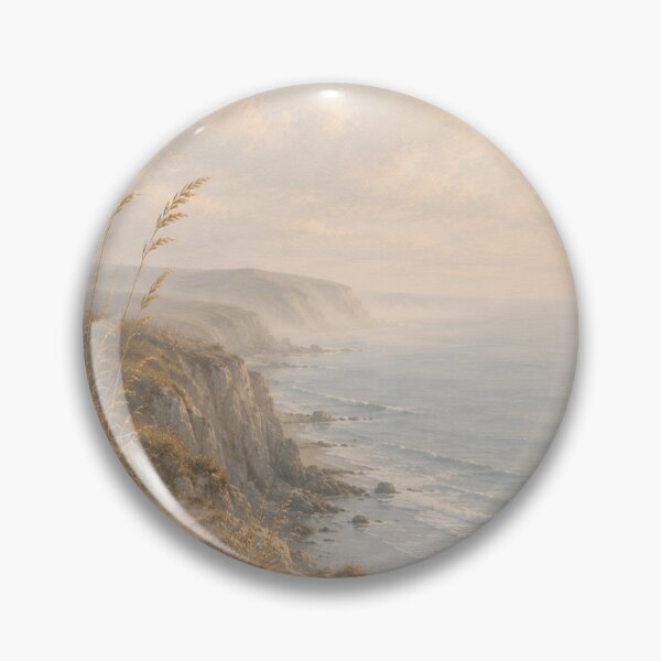 Item preview, Golden Coastal Cliffs Sunrise Ocean Landscape Art designed and sold by TheSlowShore.