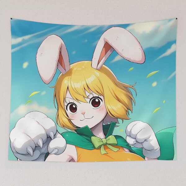 Item preview, Carrot One Piece Sunny Sky Bunny Hero Pose designed and sold by JohnEllisa.