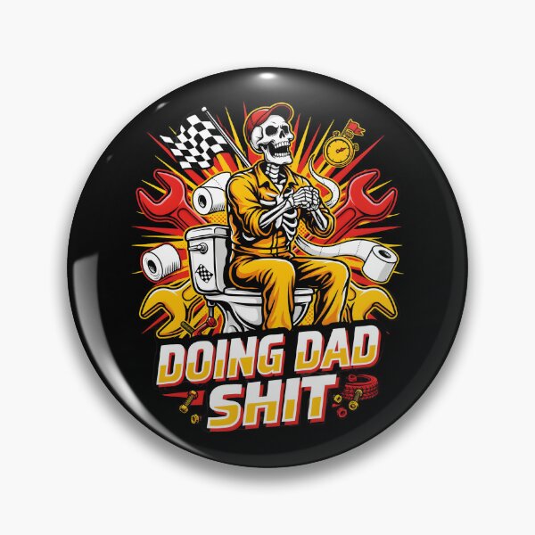 Item preview, Doing Dad Shit Skeleton Toilet Funny Parenting Dad Meme designed and sold by Redgiant87x.