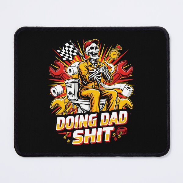Item preview, Doing Dad Shit Skeleton Toilet Funny Parenting Dad Meme designed and sold by Redgiant87x.