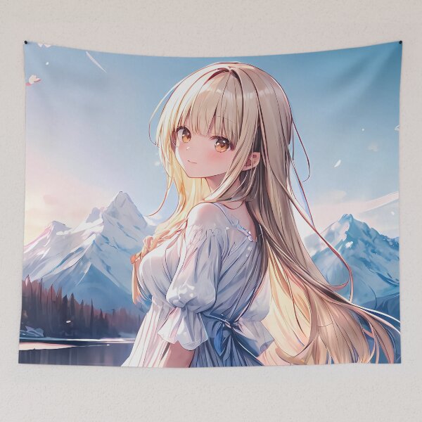 Item preview, Mahiru Shiina Angel Next Door Blue Dress Mountain Lake designed and sold by JohnEllisa.