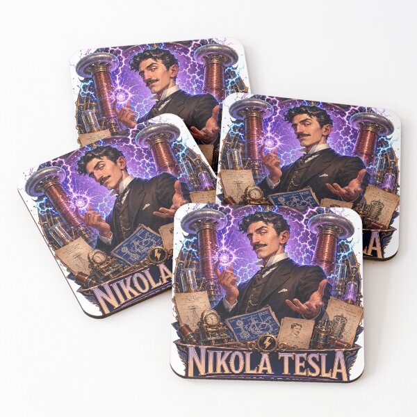 Item preview, Nikola Tesla Between Coils and Violet Rays designed and sold by MarlicShop.