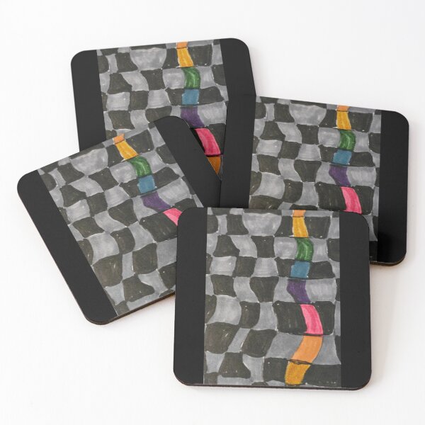 Item preview, Dark Rainbow Checkerboard Stripe designed and sold by DancingCreek.