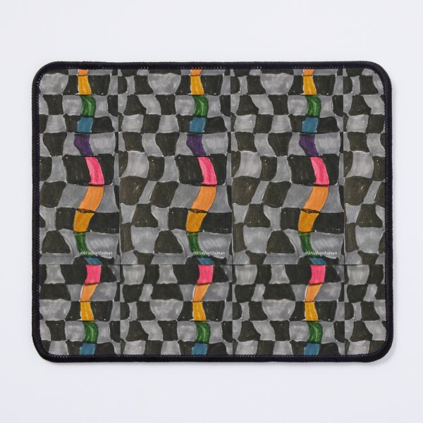 Item preview, Dark Rainbow Checkerboard Stripe designed and sold by DancingCreek.