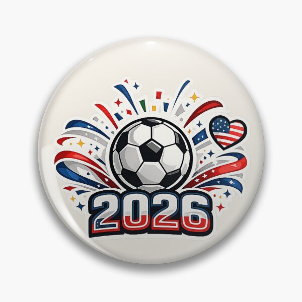 Item preview, USA 2026 Soccer Fan Badge designed and sold by Corvoria.