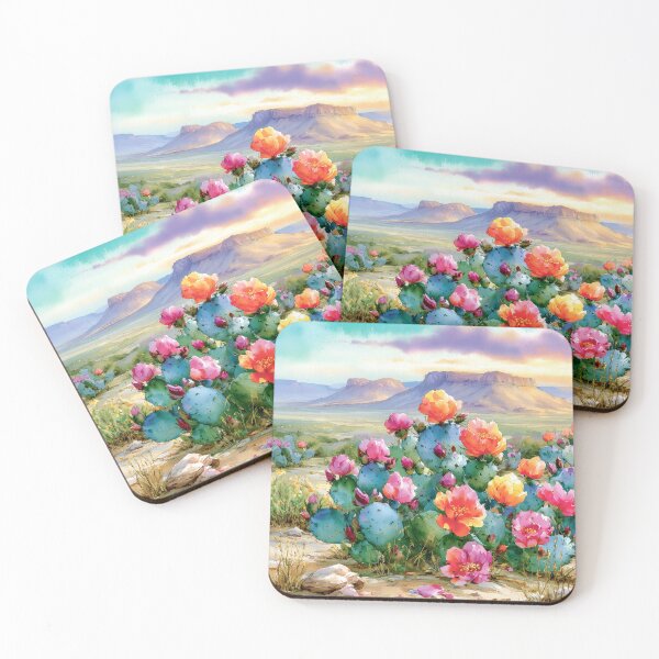 Item preview, Blooming Cactus | Southwestern Watercolor Landscape designed and sold by MargaretWiktor.