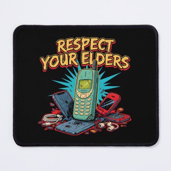 Item preview, Respect Your Elders Phone Tshirts Funny Vintage Smartphone Technology Humor designed and sold by Redgiant87x.