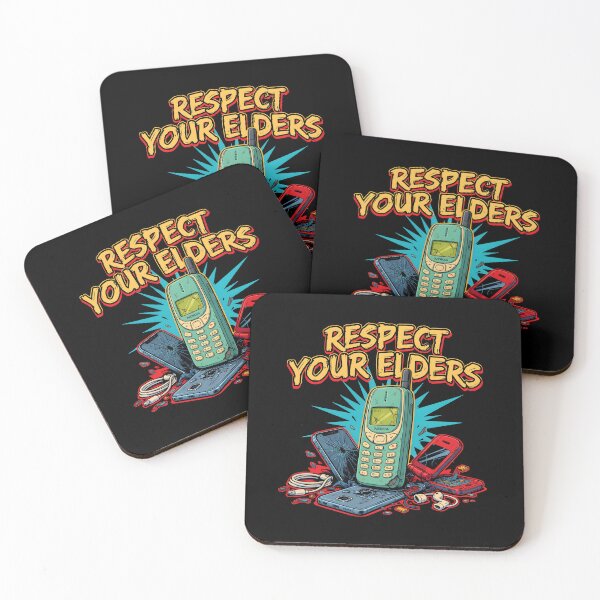 Item preview, Respect Your Elders Phone Tshirts Funny Vintage Smartphone Technology Humor designed and sold by Redgiant87x.