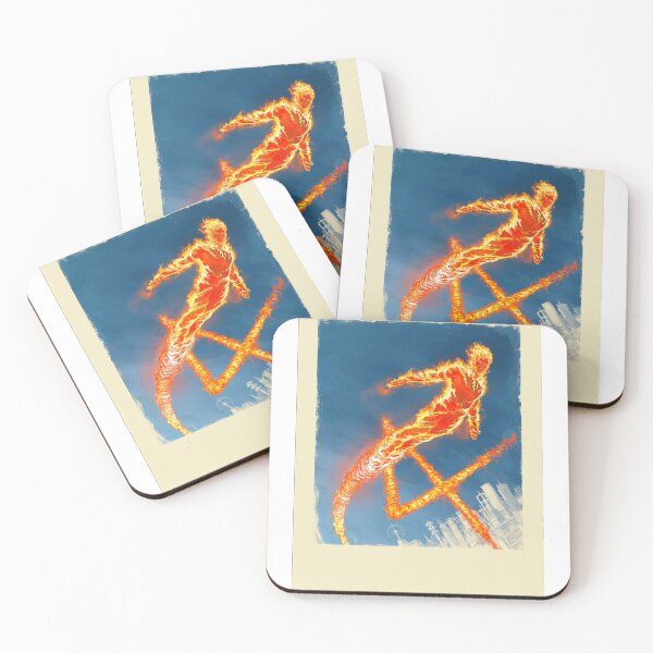 Item preview, Comics - Flaming Superhero in Flight, 1970s Cover Art Style designed and sold by AnimeShin.