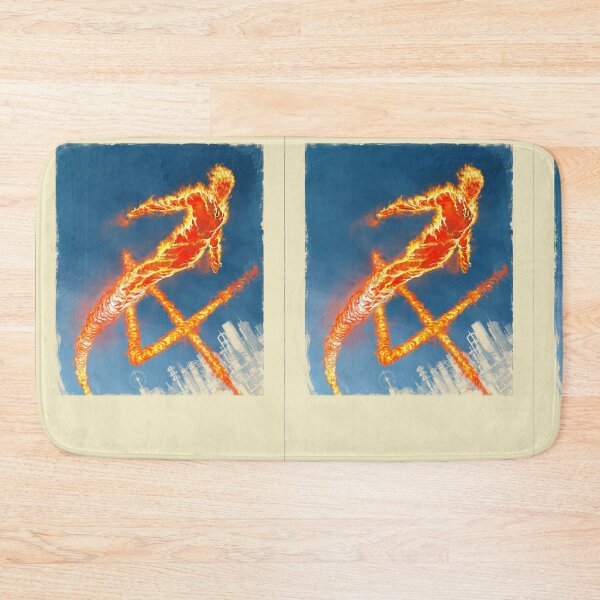 Item preview, Comics - Flaming Superhero in Flight, 1970s Cover Art Style designed and sold by AnimeShin.