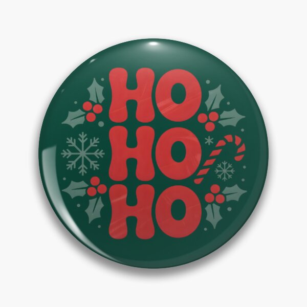 Item preview, Ho Ho Ho Christmas Retro Badge Typography designed and sold by luffy2374.