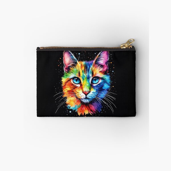 Item preview, Loving Cat with Blue Eyes Colorful Watercolor designed and sold by AurossaDesign.
