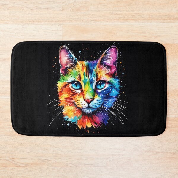 Item preview, Loving Cat with Blue Eyes Colorful Watercolor designed and sold by AurossaDesign.