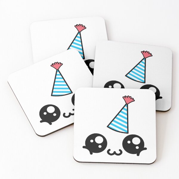 Item preview, Cute kawaii happy owo face with birthday hat designed and sold by BlushyPrint.