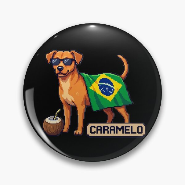Item preview, Cute Brazilian Caramelo Dog Retro Pixel Art designed and sold by thepixelcloset.