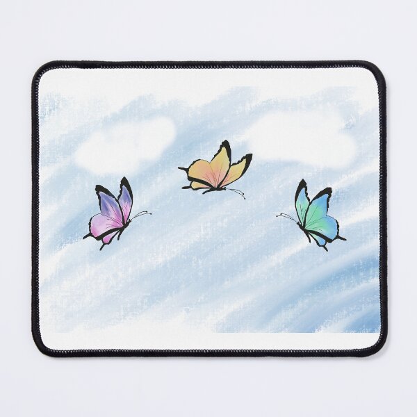 Item preview, Colorful Butterfly Trio - Whimsical Sky Art designed and sold by GardenCatPaperCO.