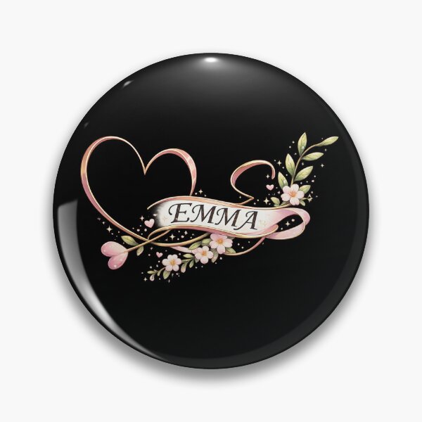 Item preview, Emma Name Heart Floral Design designed and sold by afr-saad.