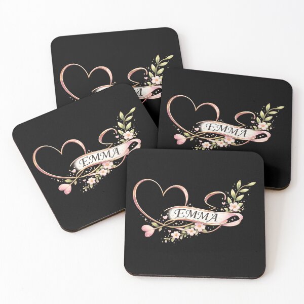 Item preview, Emma Name Heart Floral Design designed and sold by afr-saad.