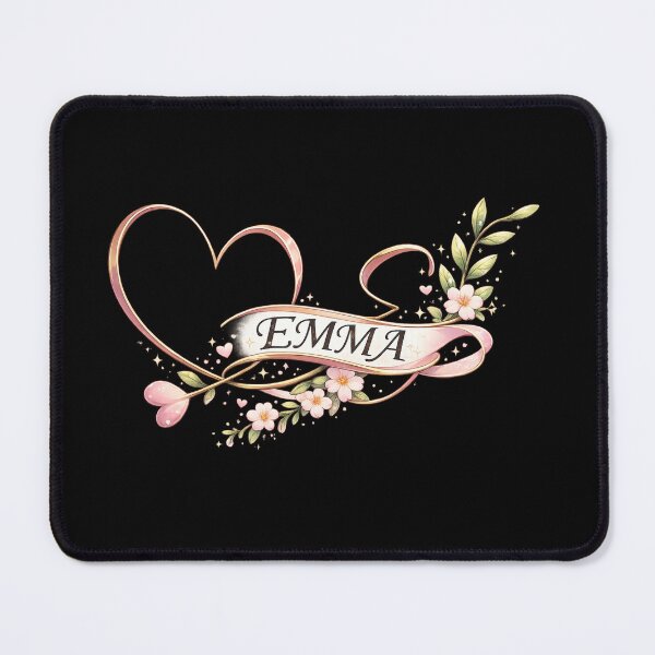 Item preview, Emma Name Heart Floral Design designed and sold by afr-saad.