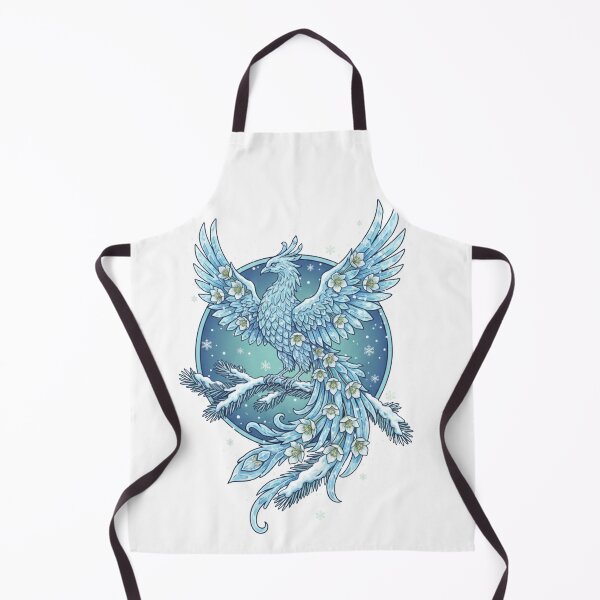 Item preview, Ice Phoenix with Winter Flowers & Snowflakes designed and sold by carthagia.