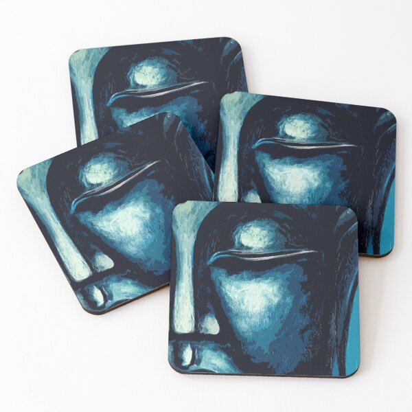 Item preview, Blue Buddha Pattern Face  designed and sold by artbundleindia.